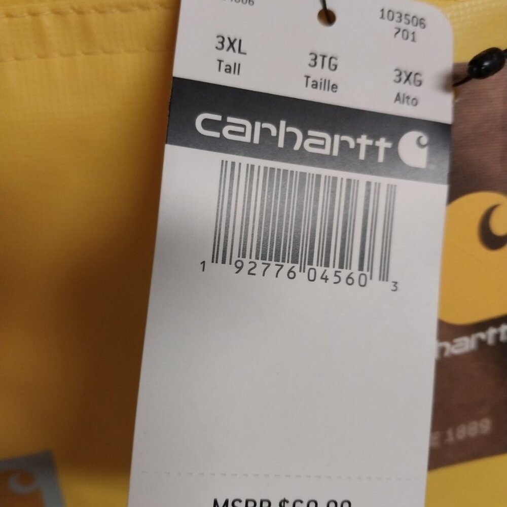 NWT Carhartt Yellow Waders Size 3X Tall - Picture 3 of 6
